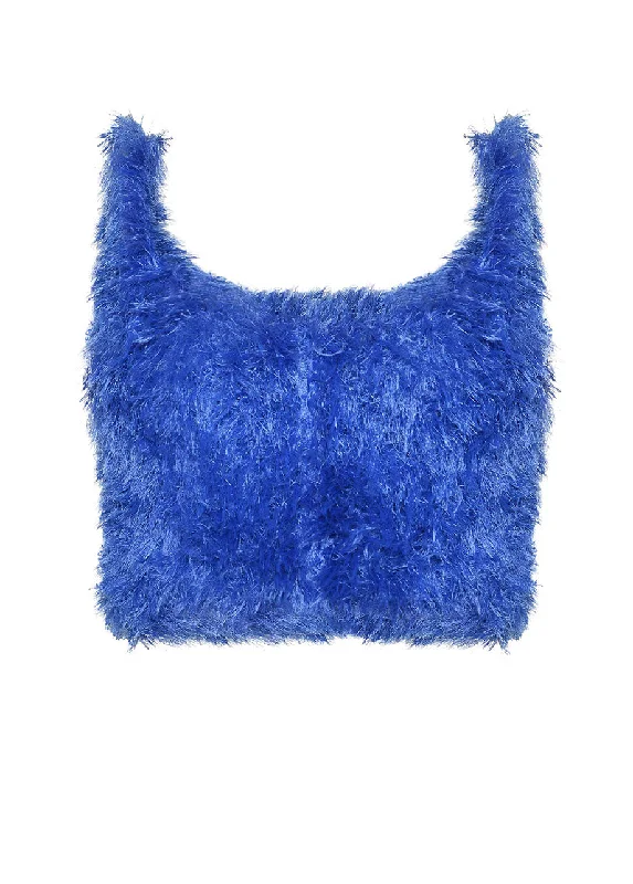 BLUE FLUFFY TOP