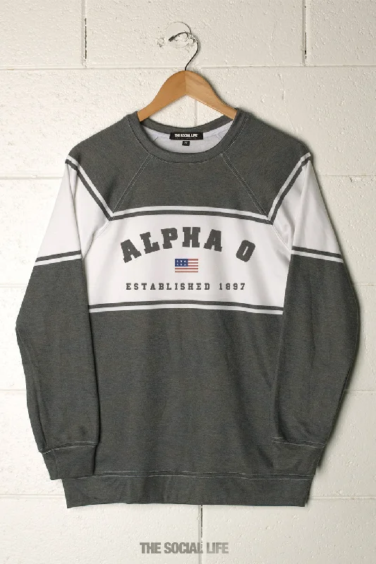 Alpha Omicron Pi Hometown Raglan Crewneck