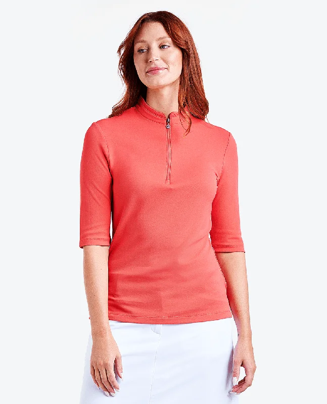 NIVO Noa Elbow Sleeve Polo 103 Papaya