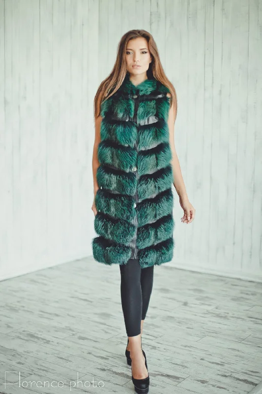 Fox Fur Vest (Emerald)