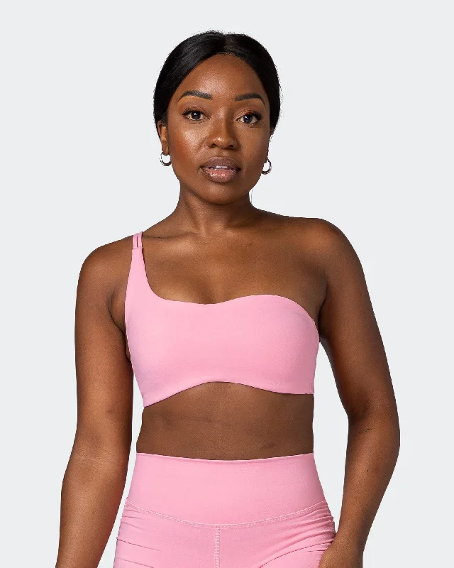 Movement One Shoulder Bralette - Strawberry Pink