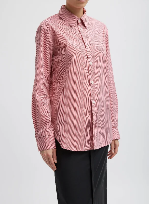 Mini Check Shirting Detached Slim Shirt