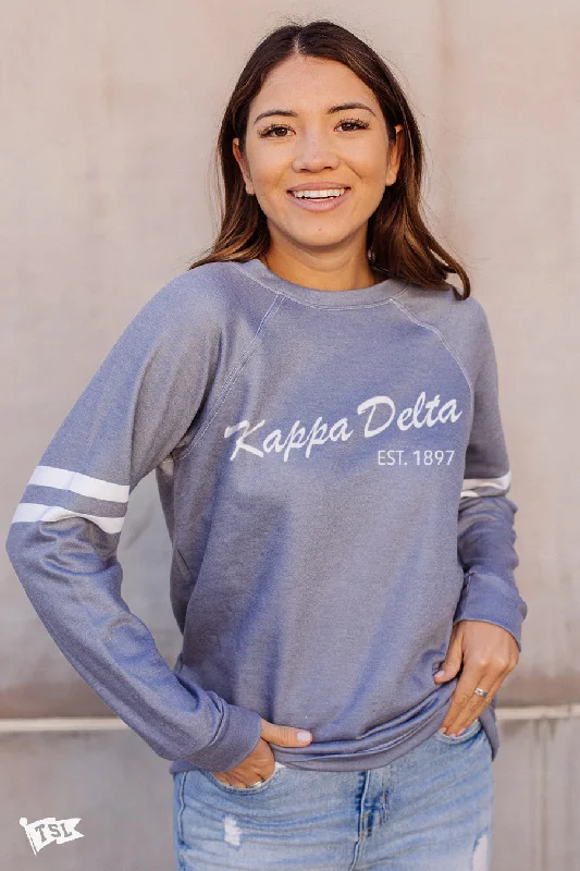 Kappa Delta Varsity Script Raglan Crewneck