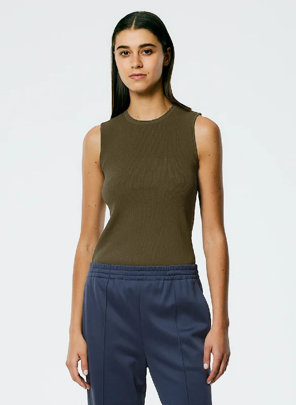 Giselle Stretch Sweater Circle Openback Tank