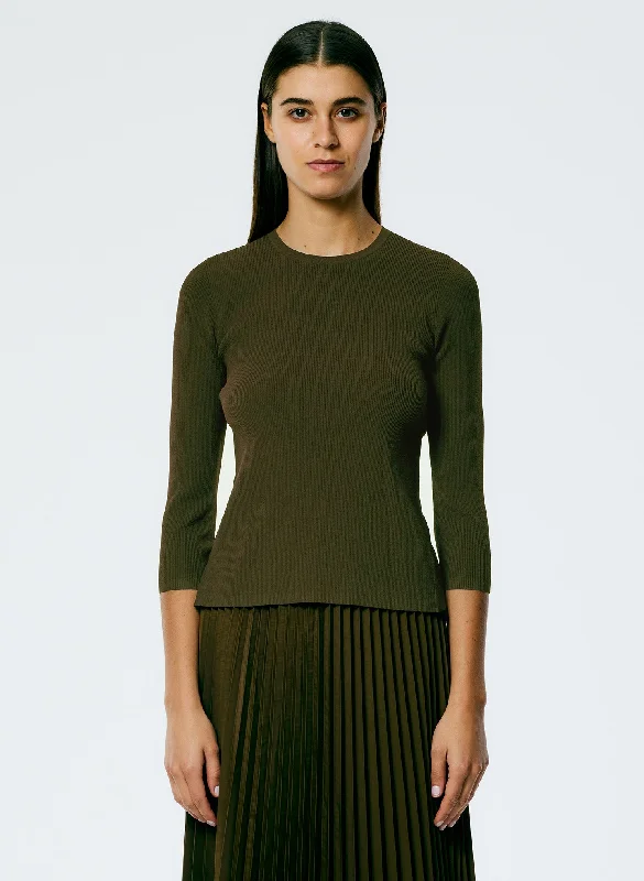 Giselle Stretch Sweater Circle Openback Pullover