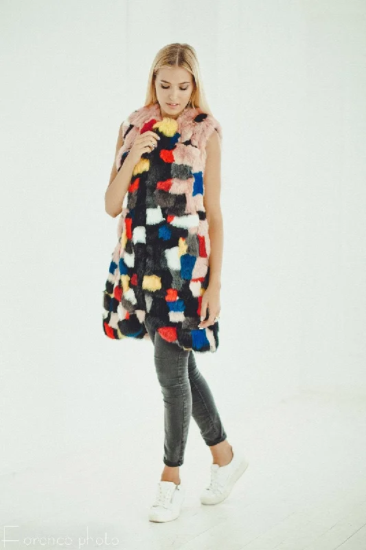 Rabbit Fur Vest (Multicolors)