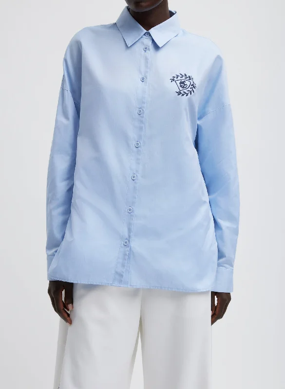 Oxford Shirting Crest Gabe Oversized Shirt