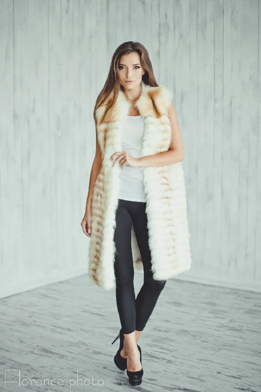 Fox Fur Vest (White)