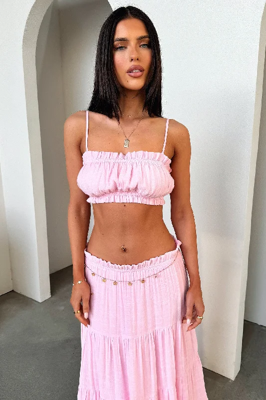 Selina Crop - Baby Pink