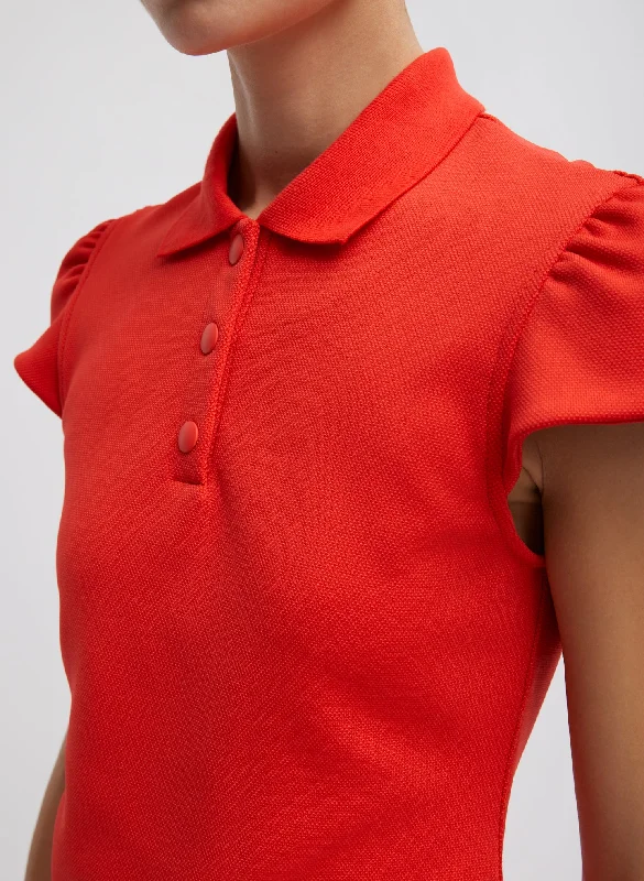 Luxe Pique Shrunken Polo Shirt