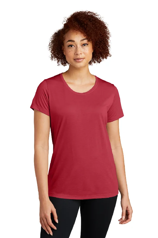 Sport-Tek Womens Competitor Moisture Wicking Short Sleeve Scoop Neck T-Shirt - Deep Red