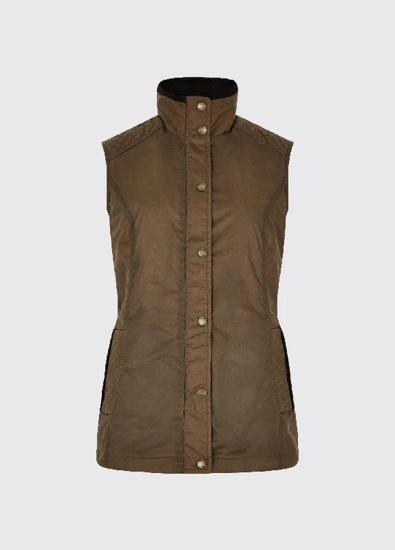 Pakenham Ladies' Waxed Cotton Vest - Ginger