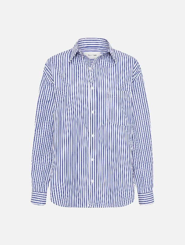 Classic Stripe Shirt in Cobalt Stripe