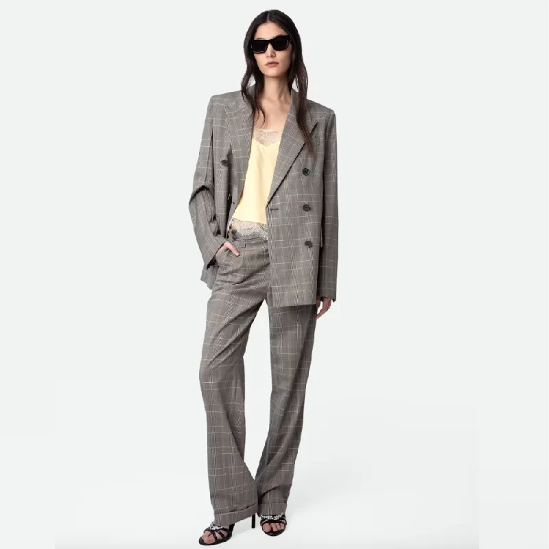 Zadig & Voltaire Pura Check Trousers - Gris