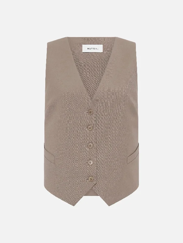 Tailored Waistcoat in Taupe