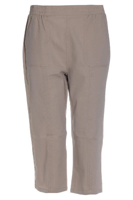 Pull on Mid Calf Pants | SAND | 6816AR