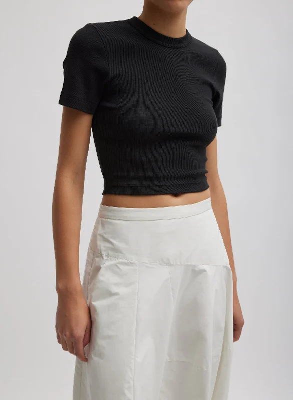 Ribbed Cropped Baby T-Shirt