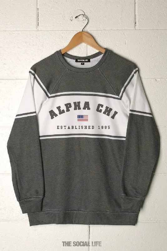 Alpha Chi Omega Hometown Raglan Crewneck