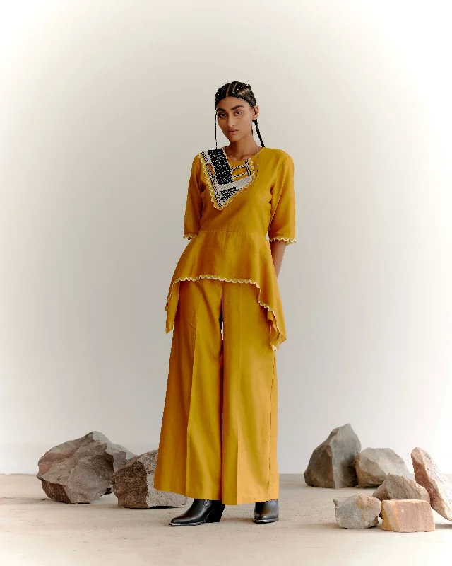 YOKE CO-ORD SET - MUSTARD