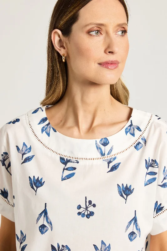 INDIGO TULIP PRINT