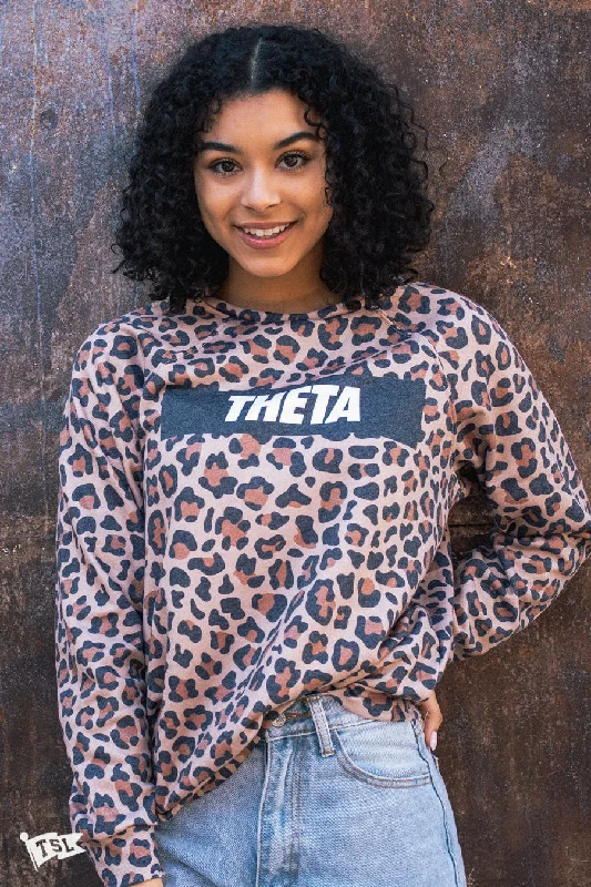 Kappa Alpha Theta Leopard Raglan Crewneck