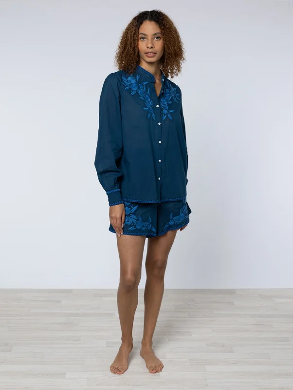 Chambray Shirt in Midnight Blue