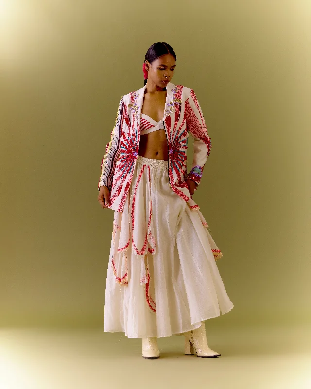 CARNIVAL JACKET & SKIRT SET (IVORY )