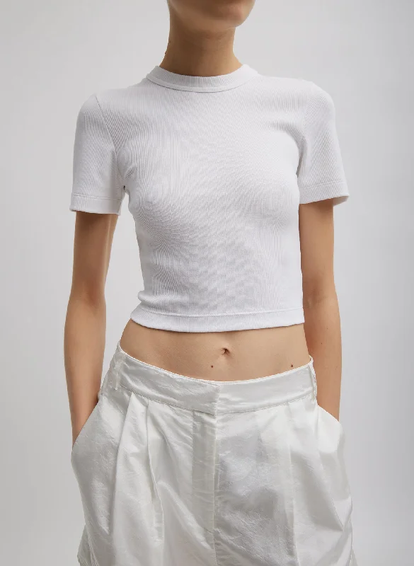 Ribbed Cropped Baby T-Shirt