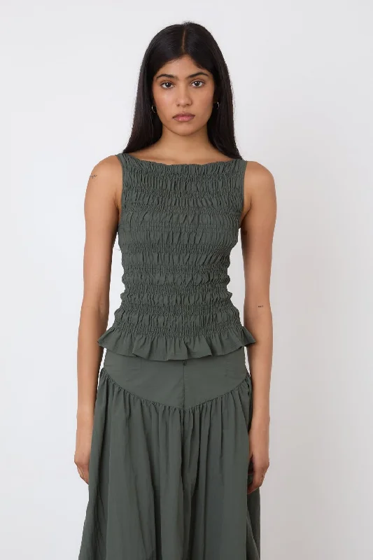 The Deba Top, Slate Green