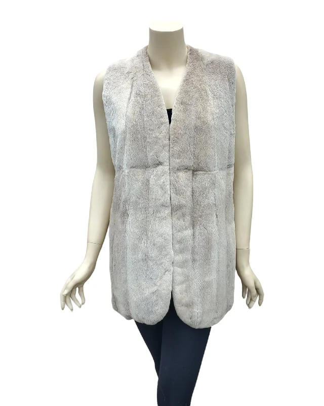 Vintage Beige Sheared Mink Fur Vest -S