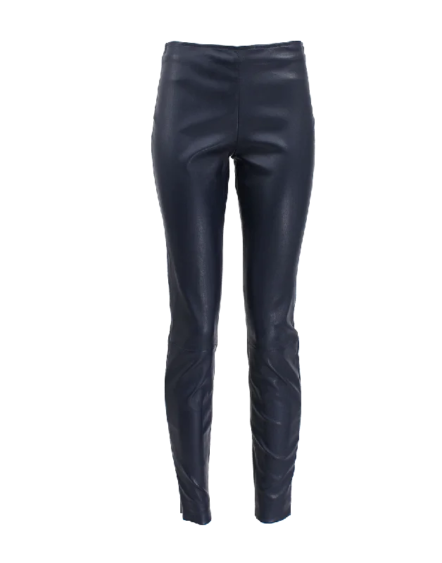 Side Zip Leather Legging