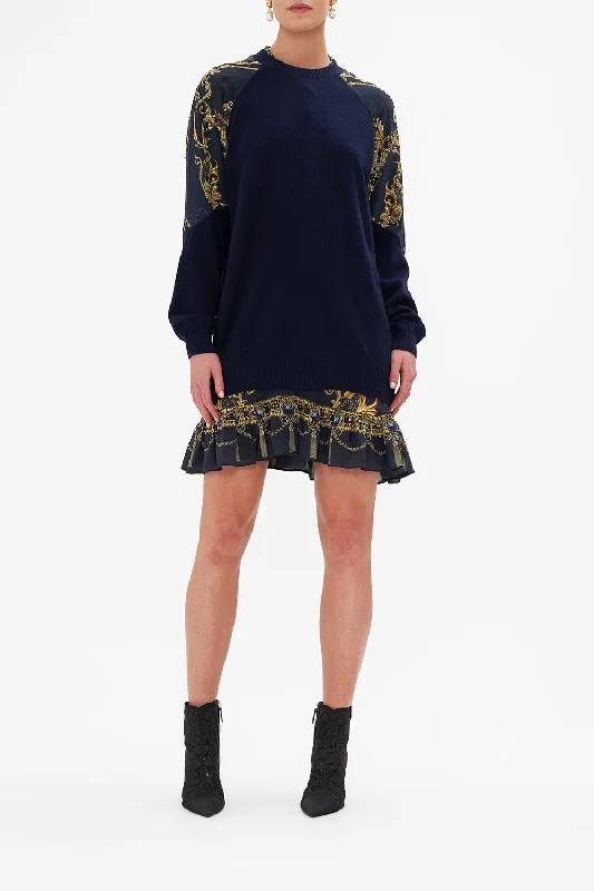 SILK SPLICED SHOULDER JUMPER MOONLIGHT MELODIES