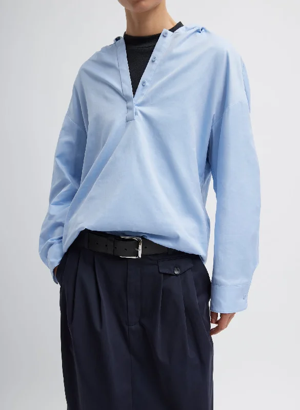 Oxford Shirting Hooded Shirt