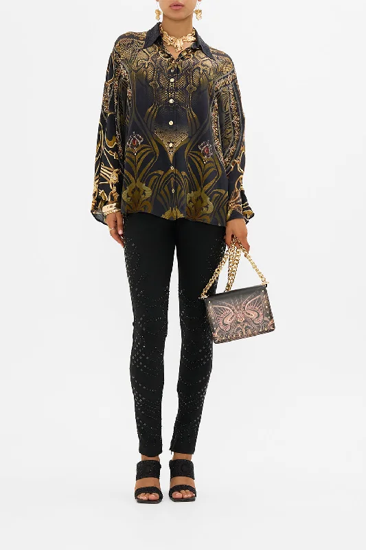 WIDE SLEEVE BLOUSE NOUVEAU NOIR