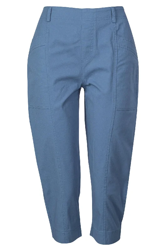 Pull on Mid Calf Pants | SOFT BLUE | 6822A1