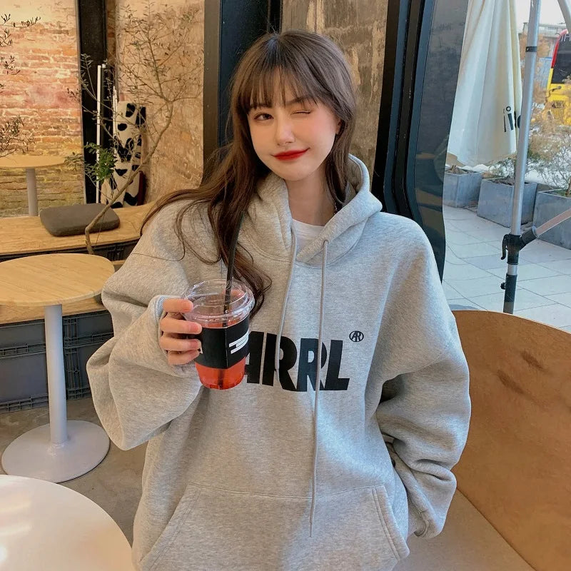 Letter Printed Casual Personality Hoody