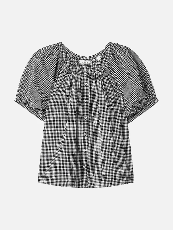 June Top in La Maddalena Gingham