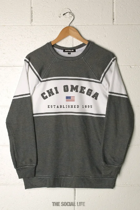 Chi Omega Hometown Raglan Crewneck