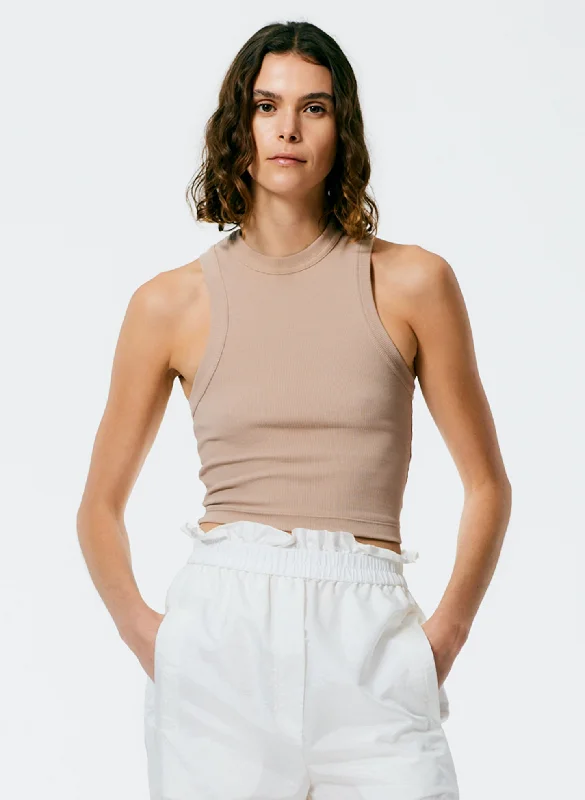 Ribbed T-Shirt Cropped Tank